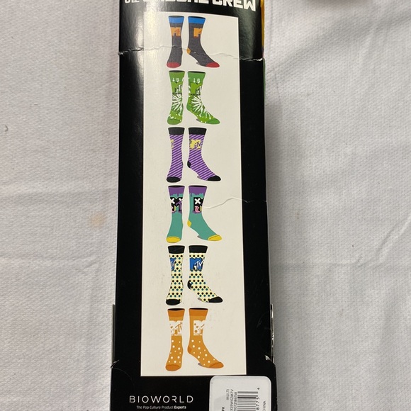 6 Pair Casual Crew MTV Socks shoe size 8-12 (BK) - Picture 5 of 5